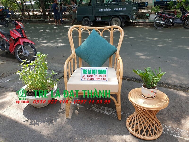 Bàn Ghế Mây Ngoài Trời - BGMNT003